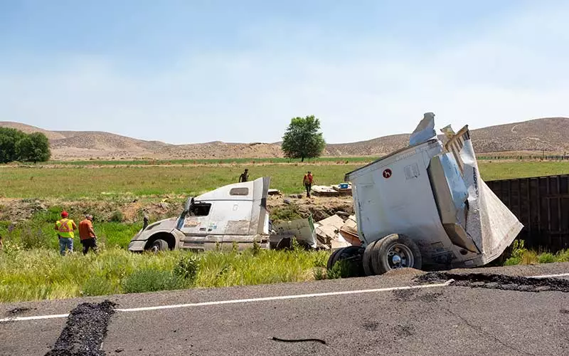 18-Wheeler Accident on Town Road